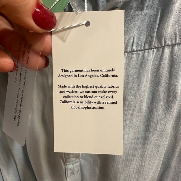 NWT $220 Rails Chambray Lightweight Smocked Mini Dress, Sz M (8-10) (LL-1129) - Picture 8 of 12